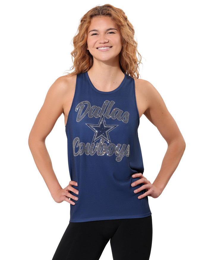 Dallas Cowboys Rhinestone Tie-Breaker Sleeveless Top