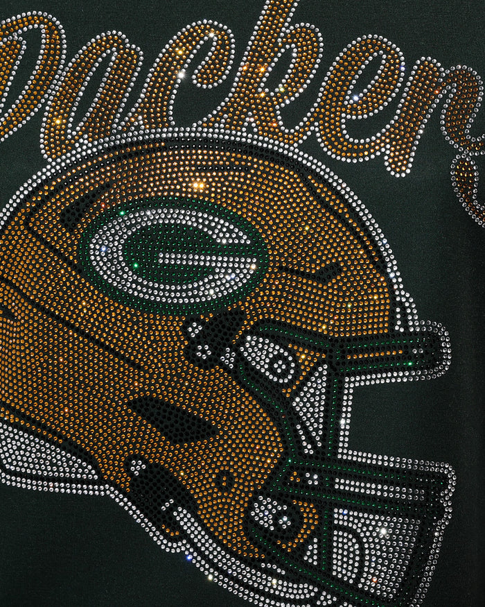 Green Bay Packers Rhinestone Raglan T-Shirt FOCO S - FOCO.com