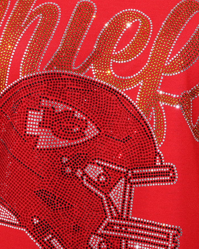 Kansas City Chiefs Rhinestone Raglan T-Shirt FOCO S - FOCO.com