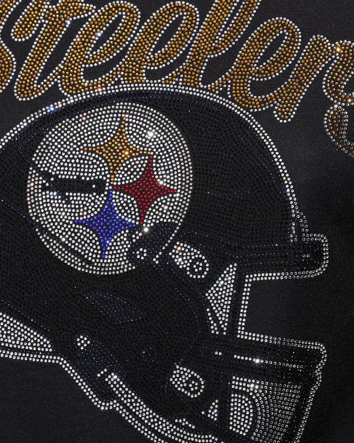 Pittsburgh Steelers Rhinestone Raglan T-Shirt FOCO S - FOCO.com