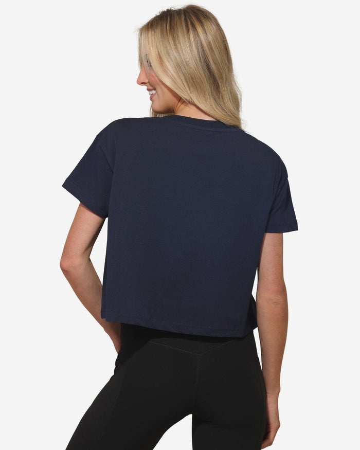 Dallas Cowboys Womens Rhinestone Logo Crop Top FOCO S - FOCO.com