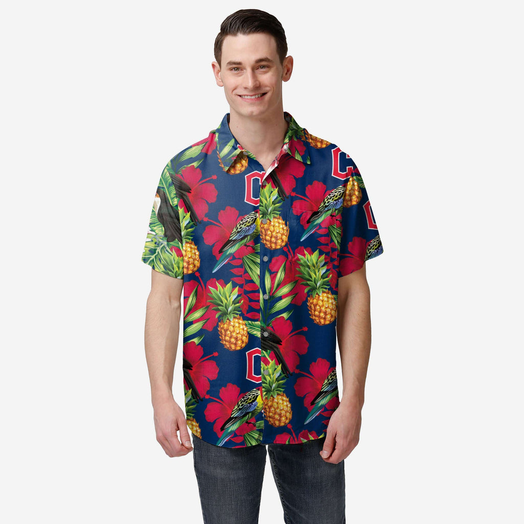 Cleveland Guardians Floral Button Up FOCO S - FOCO.com