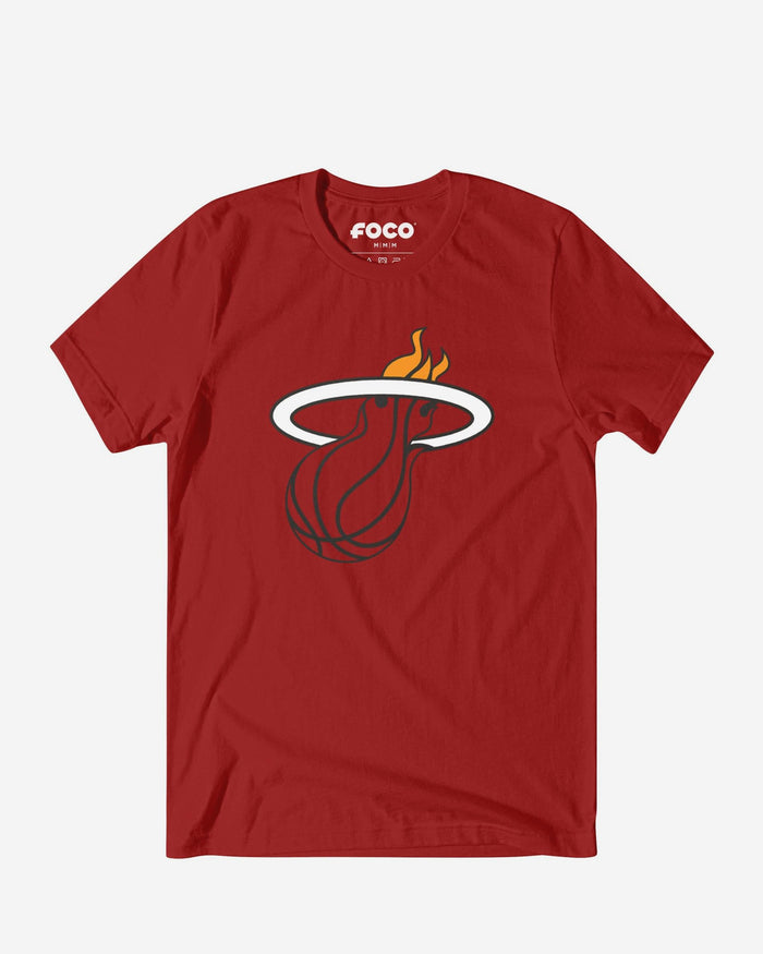 Miami Heat Primary Logo T-Shirt FOCO Canvas Red S - FOCO.com