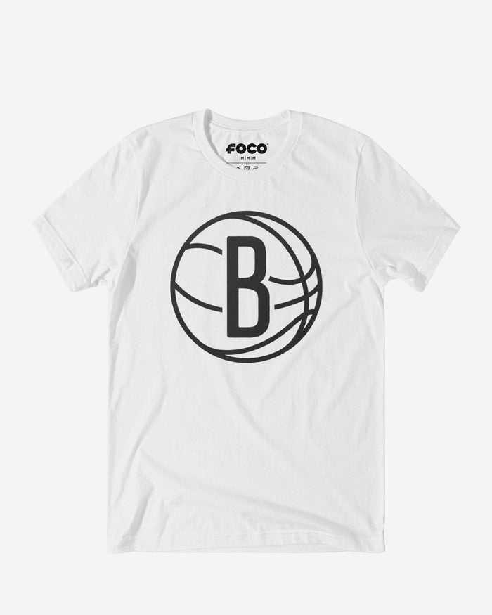 Brooklyn Nets Primary Logo T-Shirt FOCO White S - FOCO.com