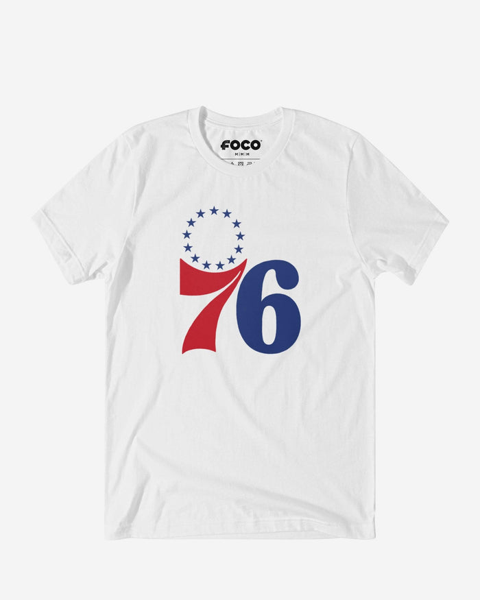 Philadelphia 76ers Primary Logo T-Shirt FOCO White S - FOCO.com