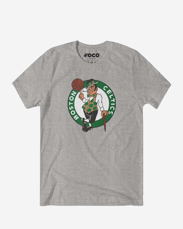 Boston Celtics Primary Logo T-Shirt FOCO Athletic Heather S - FOCO.com