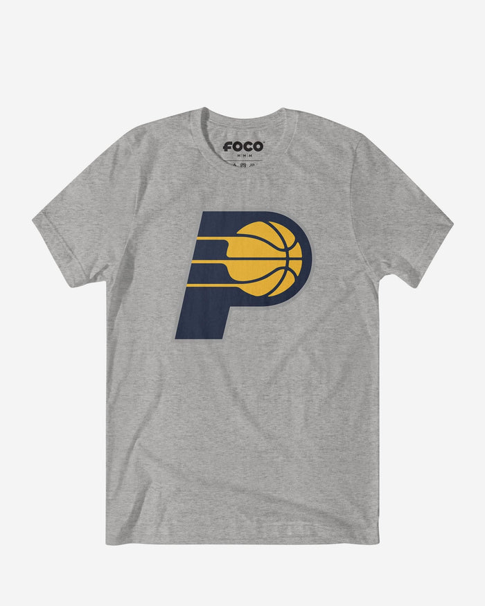 Indiana Pacers Primary Logo T-Shirt FOCO Athletic Heather S - FOCO.com