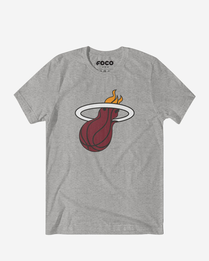 Miami Heat Primary Logo T-Shirt FOCO Athletic Heather S - FOCO.com