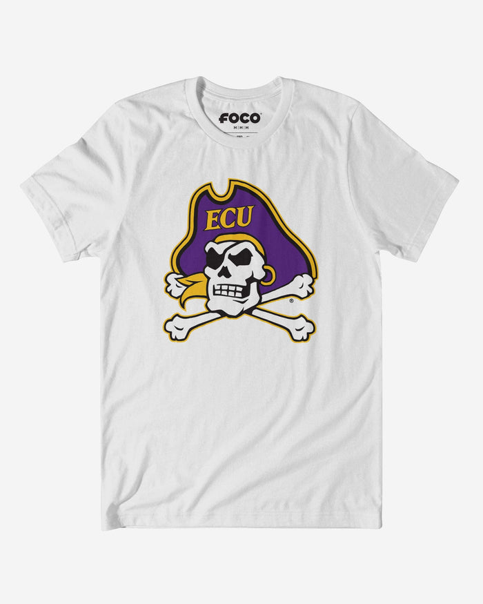 East Carolina Pirates Primary Logo T-Shirt FOCO White S - FOCO.com