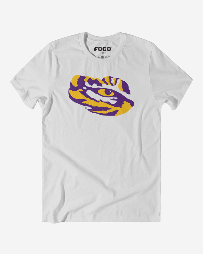 LSU Tigers Primary Logo T-Shirt FOCO White S - FOCO.com