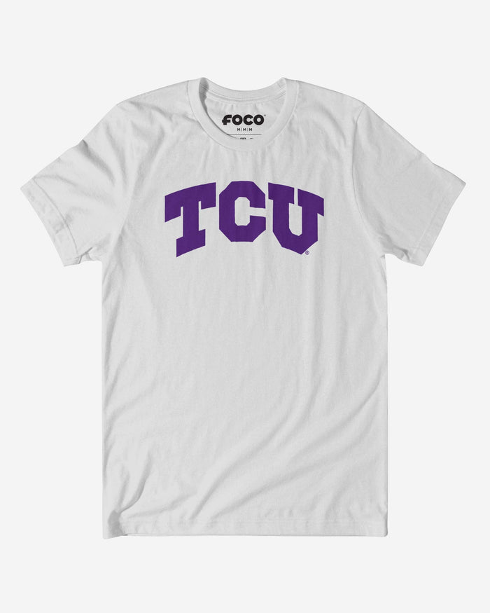 TCU Horned Frogs Primary Logo T-Shirt FOCO White S - FOCO.com