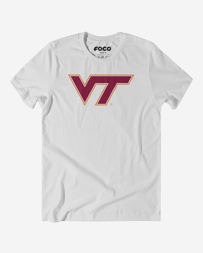 Virginia Tech Hokies Primary Logo T-Shirt FOCO White S - FOCO.com