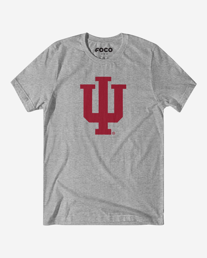 Indiana Hoosiers Primary Logo T-Shirt FOCO Athletic Heather S - FOCO.com