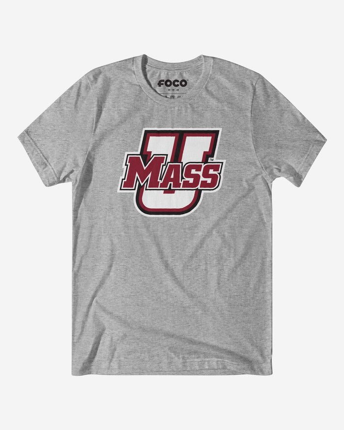 UMass Minutemen Primary Logo T-Shirt FOCO Athletic Heather S - FOCO.com