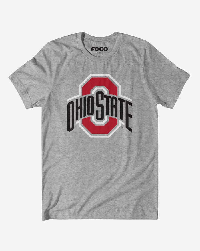 Ohio State Buckeyes Primary Logo T-Shirt FOCO Athletic Heather S - FOCO.com