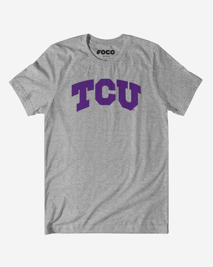 TCU Horned Frogs Primary Logo T-Shirt FOCO Athletic Heather S - FOCO.com