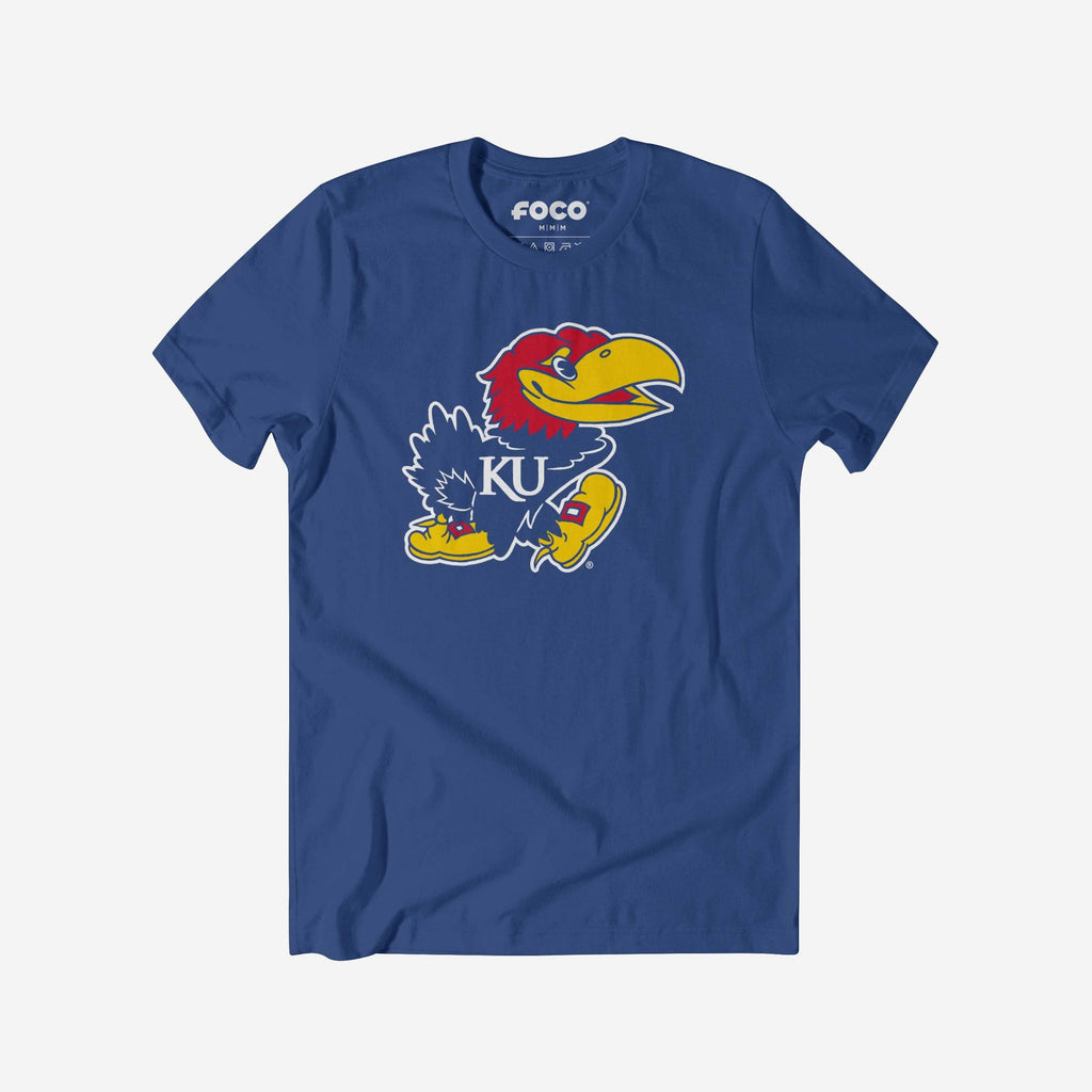 Kansas Jayhawks Primary Logo T-Shirt FOCO True Royal S - FOCO.com