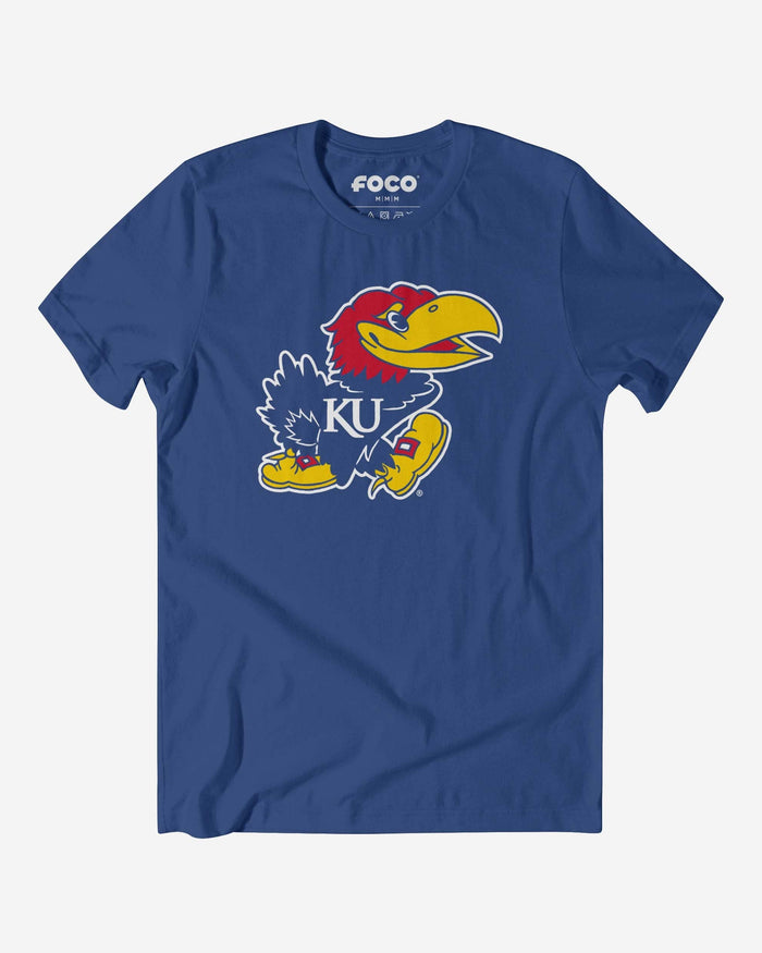 Kansas Jayhawks Primary Logo T-Shirt FOCO True Royal S - FOCO.com