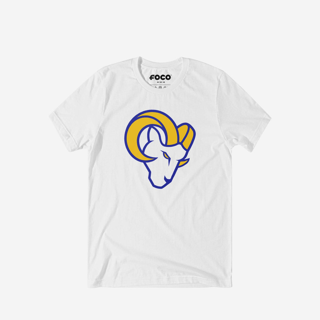 Los Angeles Rams Primary Logo T-Shirt FOCO White S - FOCO.com