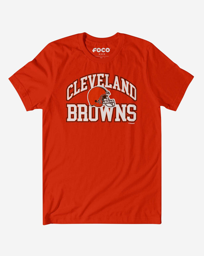 Cleveland Browns Arched Wordmark T-Shirt FOCO Poppy S - FOCO.com