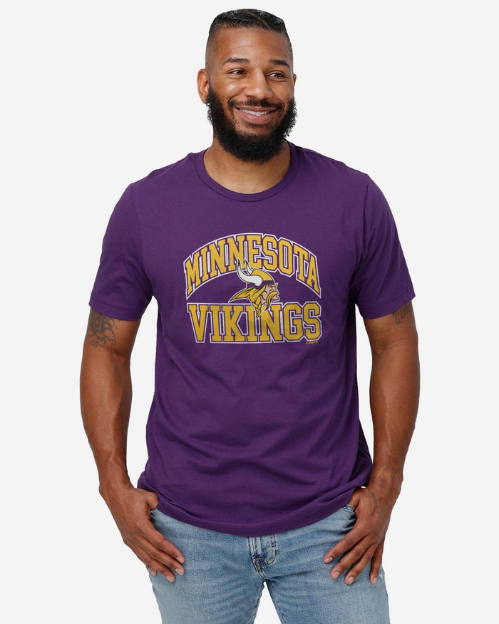 Minnesota Vikings Arched Wordmark T-Shirt FOCO - FOCO.com