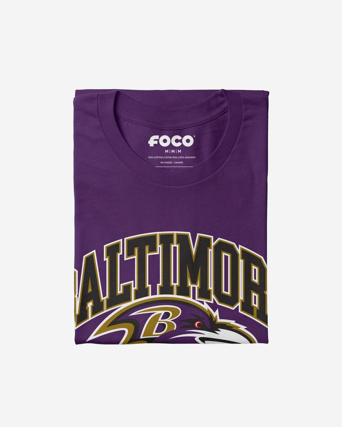 Baltimore Ravens Arched Wordmark T-Shirt FOCO - FOCO.com