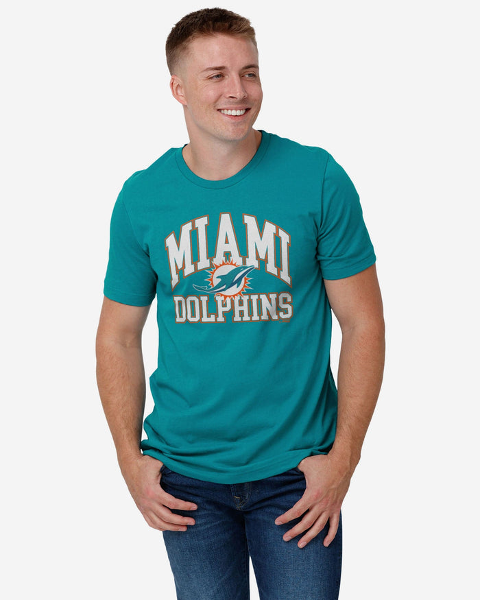 Miami Dolphins Arched Wordmark T-Shirt FOCO - FOCO.com