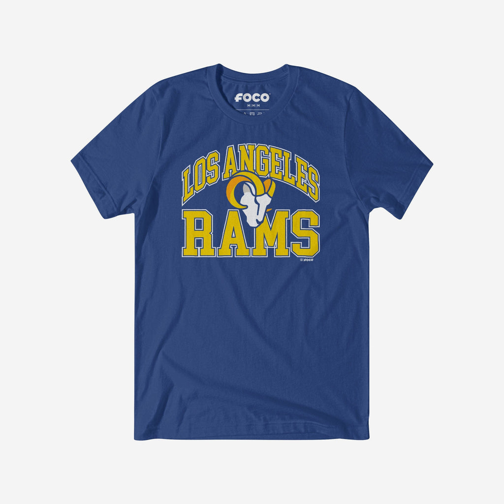 Los Angeles Rams Arched Wordmark T-Shirt FOCO S - FOCO.com