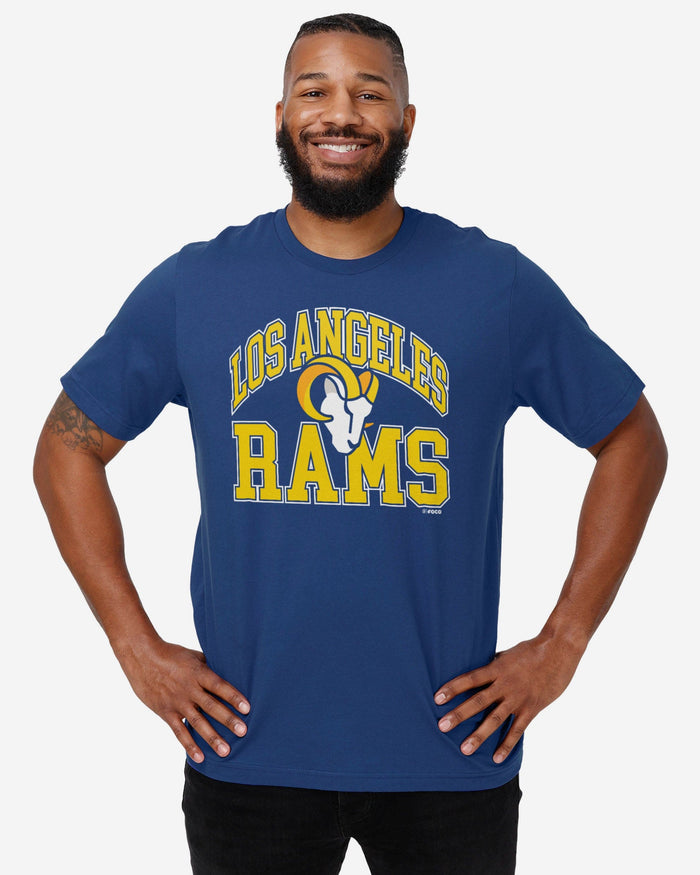 It Center Rasm Los Angeles Rams 2020 Retro Arched Wordmark T-Shirt FOCO