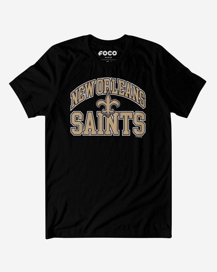 New Orleans Saints Arched Wordmark T-Shirt FOCO S - FOCO.com