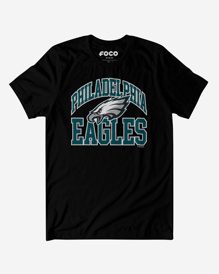 Philadelphia Eagles Arched Wordmark T-Shirt FOCO Black S - FOCO.com