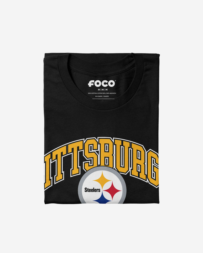 Pittsburgh Steelers Arched Wordmark T-Shirt FOCO - FOCO.com