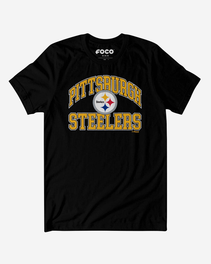 Pittsburgh Steelers Arched Wordmark T-Shirt FOCO S - FOCO.com