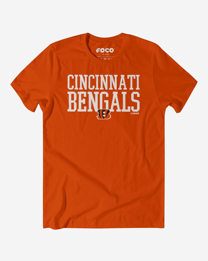 Cincinnati Bengals Bold Wordmark T-Shirt FOCO Team Orange S - FOCO.com