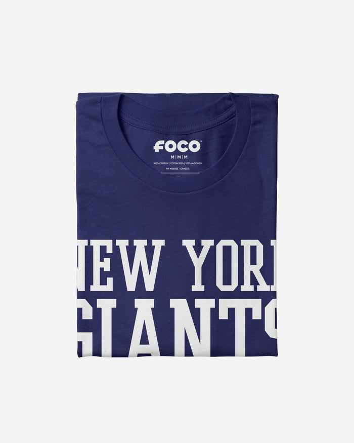 New York Giants Bold Wordmark T-Shirt FOCO - FOCO.com