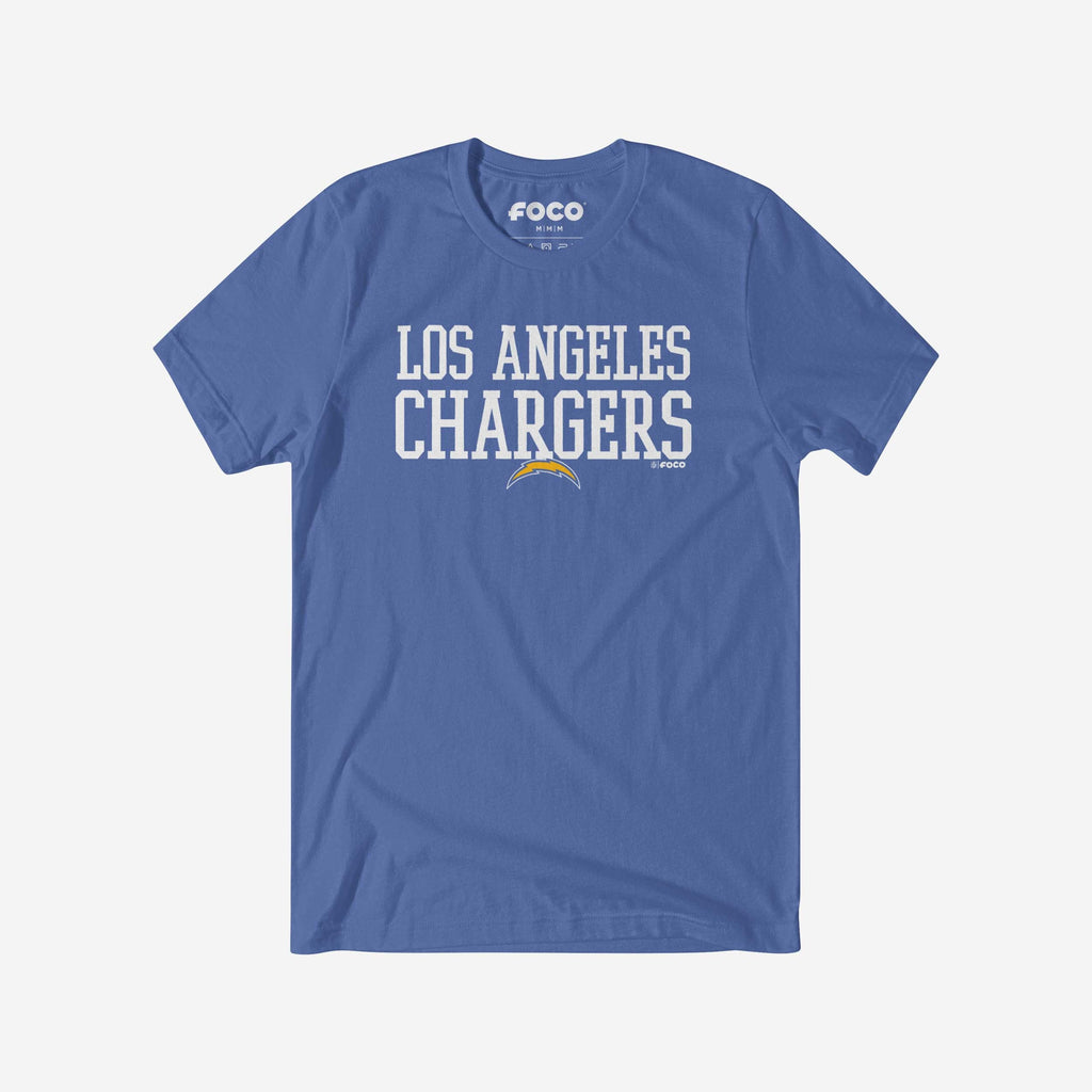 Los Angeles Chargers Bold Wordmark T-Shirt FOCO S - FOCO.com