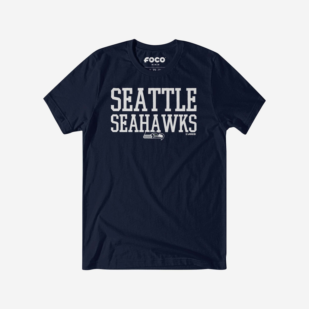 Seattle Seahawks Bold Wordmark T-Shirt FOCO S - FOCO.com