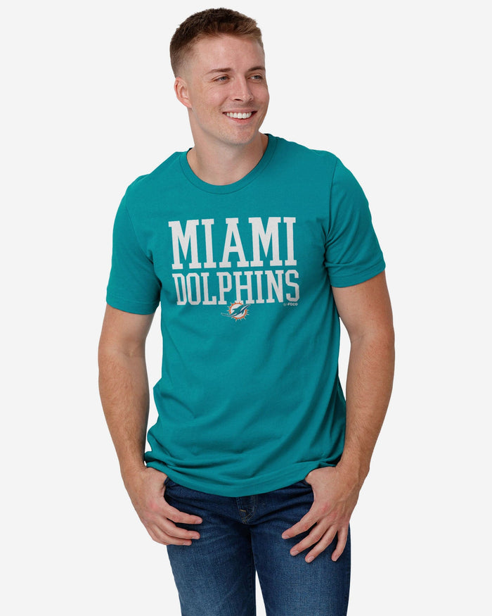 Miami Dolphins Bold Wordmark T-Shirt FOCO - FOCO.com