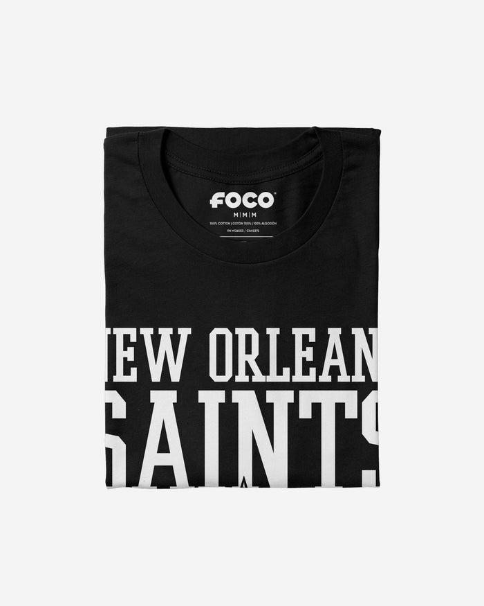 New Orleans Saints Bold Wordmark T-Shirt FOCO - FOCO.com