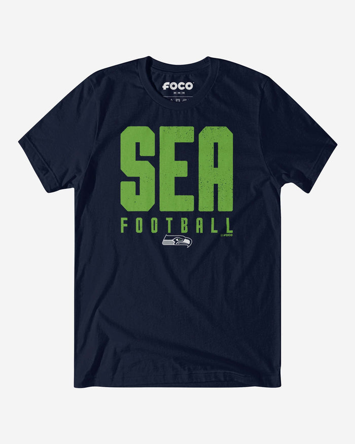 Seattle Seahawks City Initial Wordmark T-Shirt FOCO S - FOCO.com