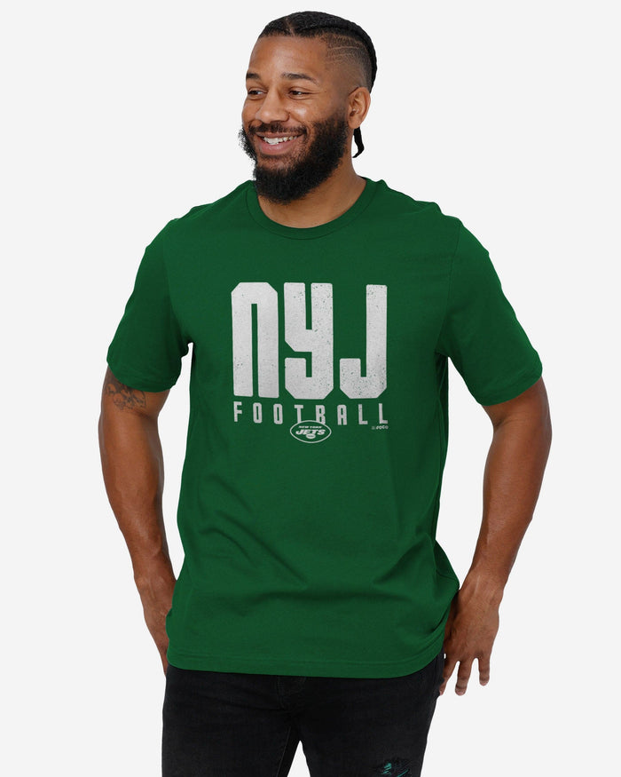 New York Jets City Initial Wordmark T-Shirt FOCO - FOCO.com