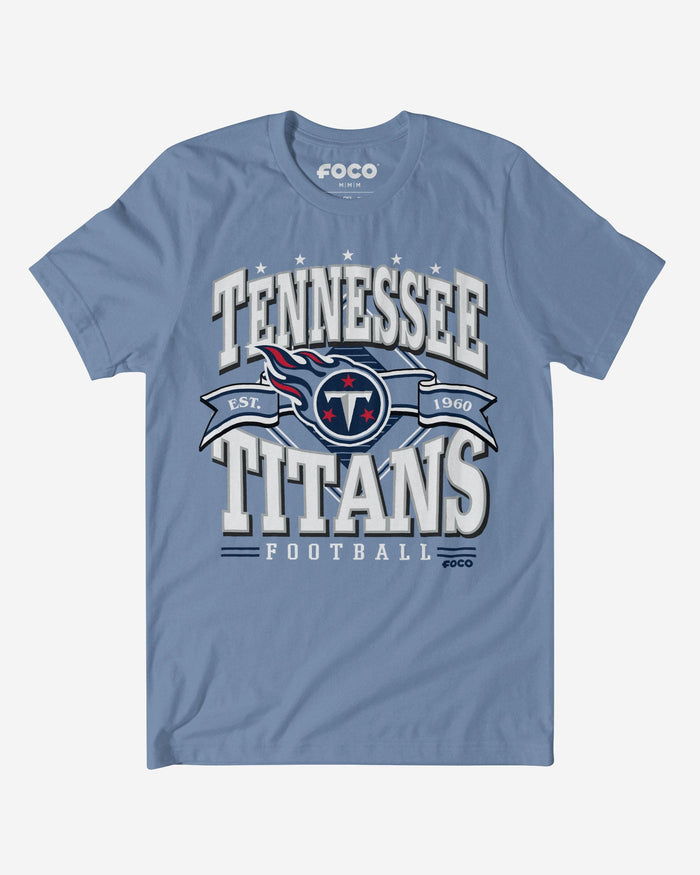 Tennessee Titans Established Banner T-Shirt FOCO Carolina Blue S - FOCO.com