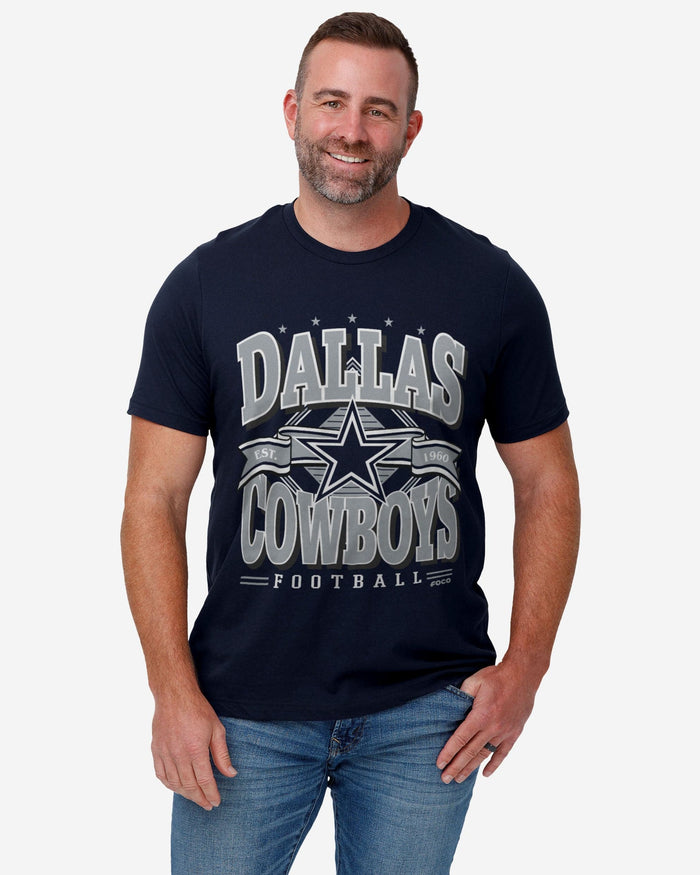 Dallas Cowboys Established Banner T-Shirt FOCO - FOCO.com