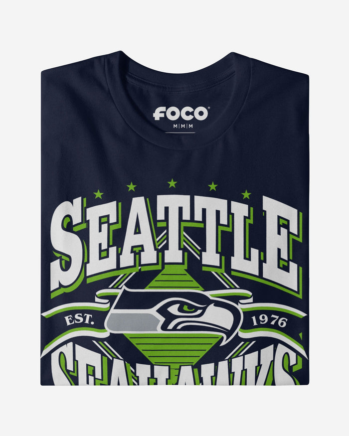 Seattle Seahawks Established Banner T-Shirt FOCO - FOCO.com