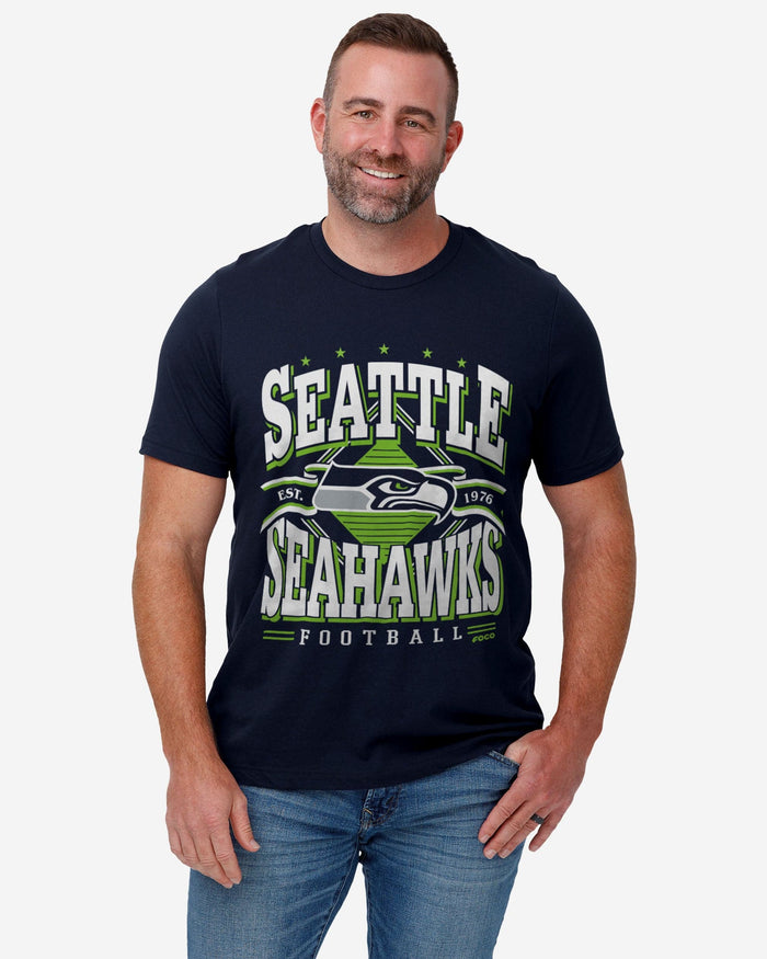 Seattle Seahawks Established Banner T-Shirt FOCO - FOCO.com