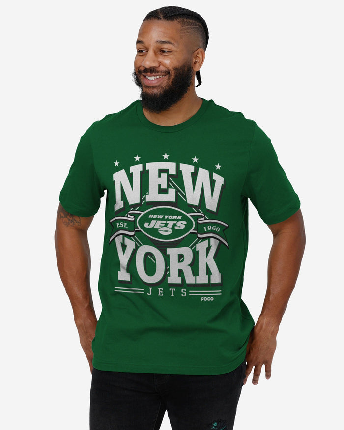 New York Jets Established Banner T-Shirt FOCO - FOCO.com