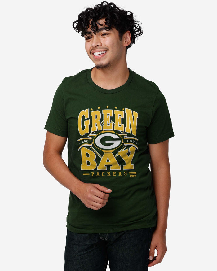 Green Bay Packers Established Banner T-Shirt FOCO - FOCO.com