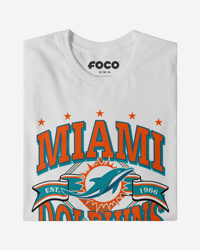 Miami Dolphins Established Banner T-Shirt FOCO - FOCO.com