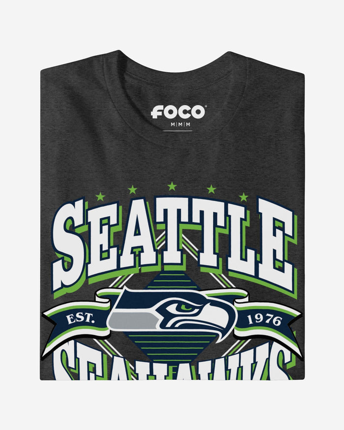 Seattle Seahawks Established Banner T-Shirt FOCO - FOCO.com