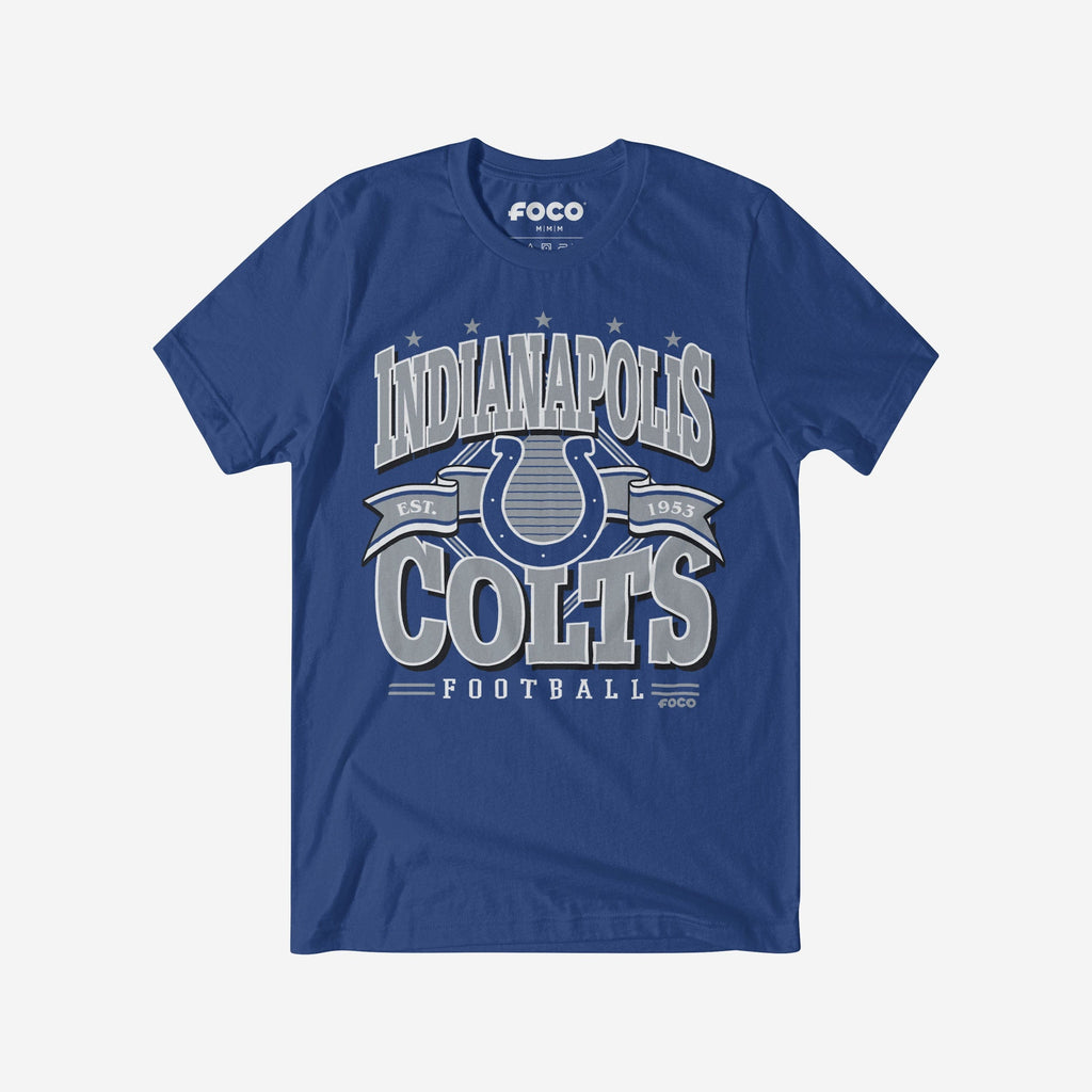 Indianapolis Colts Established Banner T-Shirt FOCO True Royal S - FOCO.com